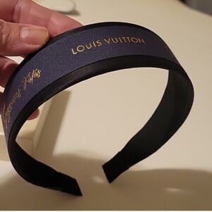 Louis Vuitton Navy Blue & Gold Ribbon